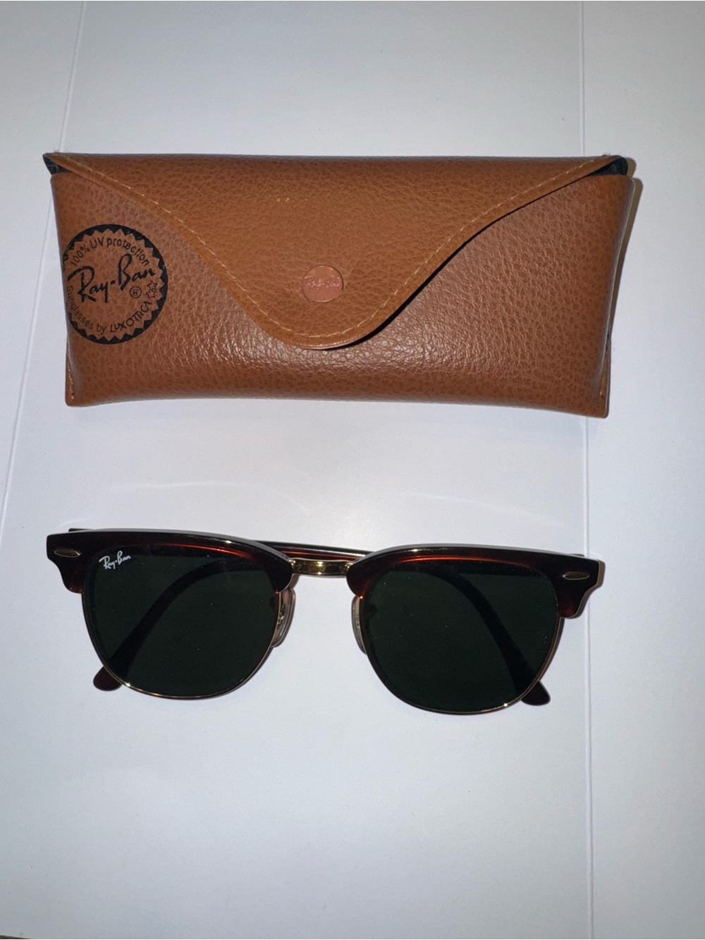 Ray-Ban Men's Sunglasses Brown/Gold with Brown Case - Picture 4 of 8